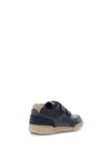 Geox Boys Poseido Leather Velcro Shoes, Navy