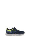 Geox Boys Torque Mesh Mix Velcro Trainers, Navy Multi