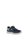 Geox Boys Torque Mesh Mix Velcro Trainers, Navy Multi