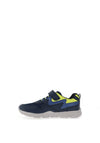 Geox Boys Torque Mesh Mix Velcro Trainers, Navy Multi