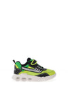 Geox Boys Wroom Mesh Light up Trainers, Lime Green