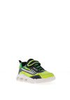Geox Boys Wroom Mesh Light up Trainers, Lime Green