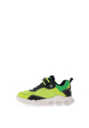Geox Boys Wroom Mesh Light up Trainers, Lime Green