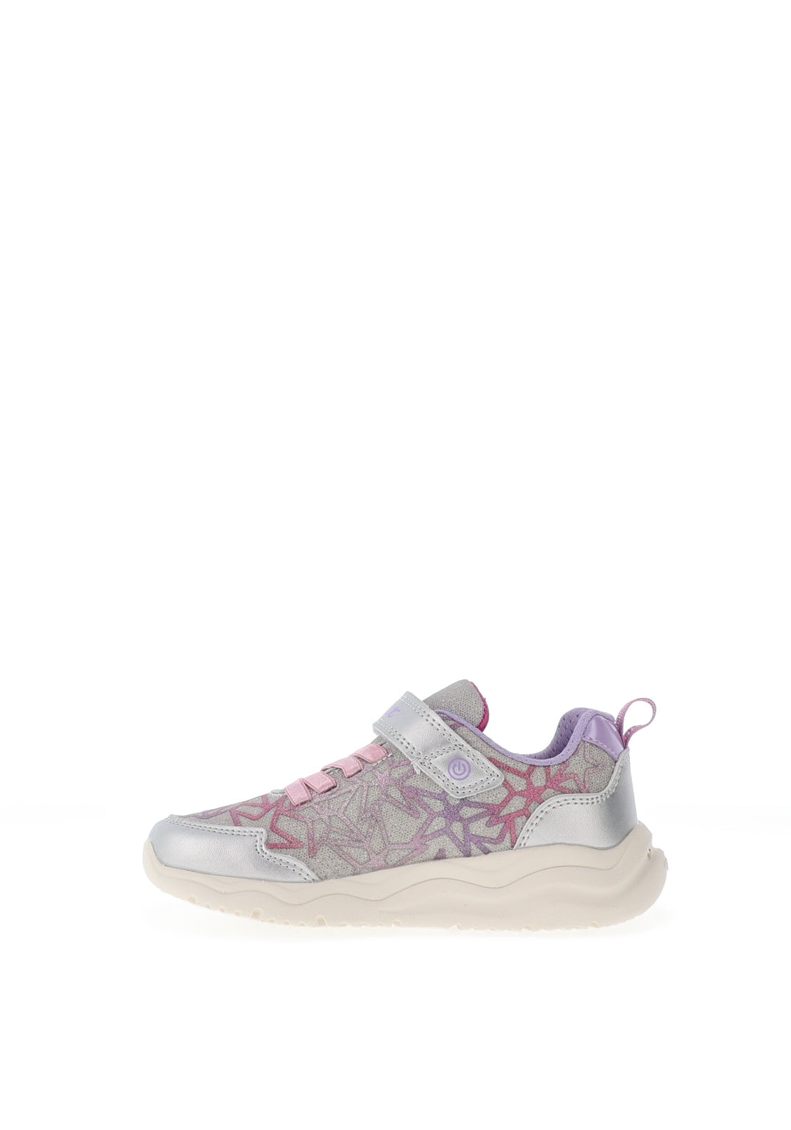 Geox Girls Phyper Light up Trainers, Silver