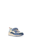 Geox Girls Rooner Mesh Single Strap Trainers, Blue & Yellow