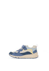 Geox Girls Rooner Mesh Single Strap Trainers, Blue & Yellow