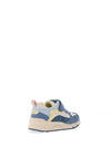 Geox Girls Rooner Mesh Single Strap Trainers, Blue & Yellow