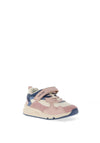 Geox Girls Rooner Mesh Single Strap Trainers, Rose & Avio