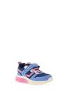 Geox Girls Ciberdron Mesh Light Up Trainers, Navy Pink