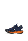 Geox Boys Borealis Closed Toe Sandal, Blue