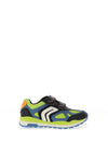 Geox Boys Pavel J4515D Velcro Trainer, Green