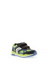 Geox Boys Pavel J4515D Velcro Trainer, Green