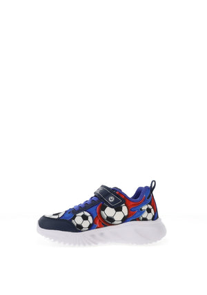 Geox Boy Assister Football Light Up Trainer, Navy