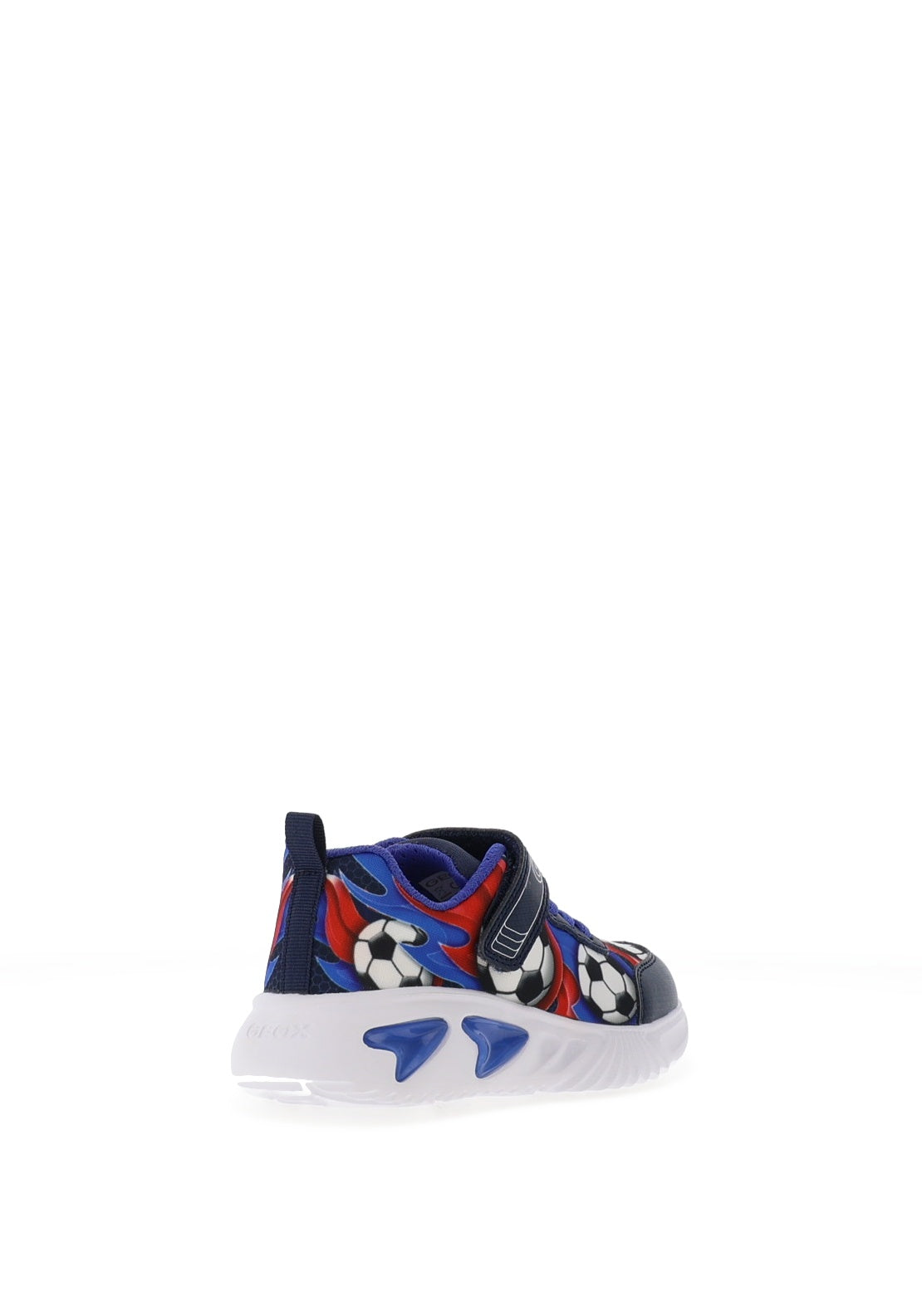 Geox Boy Assister Football Light Up Trainer, Navy