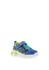 Geox Boys Lights Assister Velcro Trainer, Blue