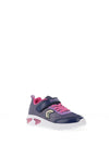 Geox Girls Lights Assister Velcro Trainer, Navy