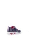 Geox Girls Lights Assister Velcro Trainer, Navy