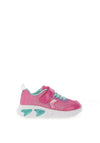 Geox Girls Lights Assister Velcro Trainer, Pink