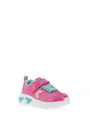 Geox Girls Lights Assister Velcro Trainer, Pink