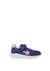 Geox Girls Sprintye J55FWA Glitter Trainer, Navy