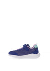 Geox Girls Sprintye J55FWA Glitter Trainer, Navy