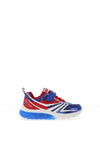 Geox Boys Ciberdron Mesh Print Light Up Trainers, Blue & Red