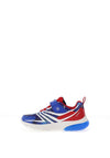 Geox Boys Ciberdron Mesh Print Light Up Trainers, Blue & Red