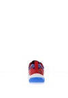 Geox Boys Ciberdron Mesh Print Light Up Trainers, Blue & Red