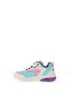 Geox Girls J66LPA Ciberdron Light Up Trainer, White