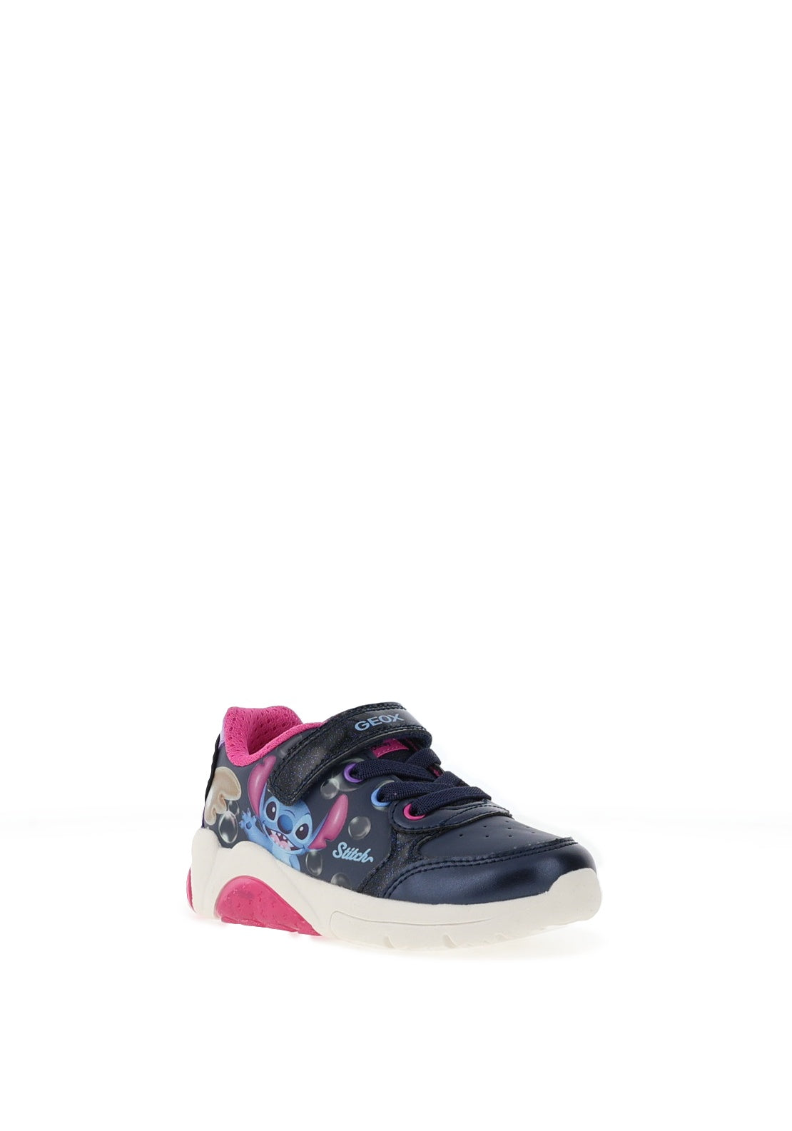 Geox Girls Fadinlight Light Up Trainer, Navy
