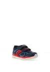 Geox Boy Pavel Velcro Trainer, Navy