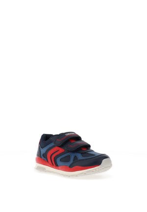 Geox Boy Pavel Velcro Trainer, Navy