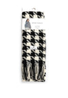 Serafina Collection Wool Blend Houndstooth Scarf, Black