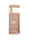 Serafina Collection Wool Blend Houndstooth Scarf, Beige