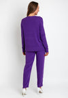 Gerry Weber Button Up Knit Cardigan, Purple