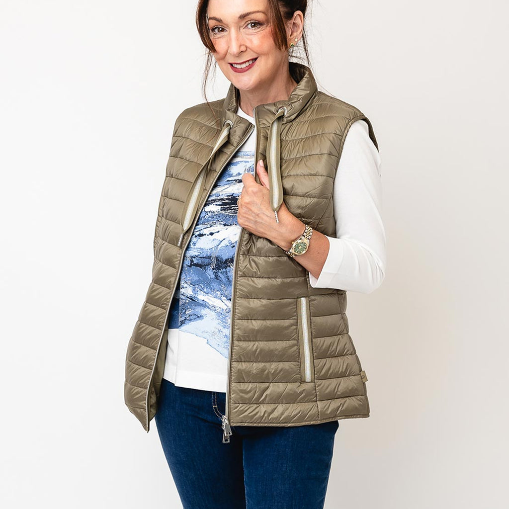 Gerry Weber Light Padded Gilet, Green McElhinneys