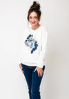 Gerry Weber Flower Graphic Scuba Sweatshirt, White