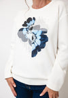 Gerry Weber Flower Graphic Scuba Sweatshirt, White