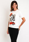Gerry Weber Embellished Leopard Print T-Shirt, White