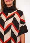 Gerry Weber Geo Print Knit Sweater, Brown