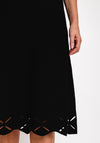 Gerry Weber Cut-Out Pattern Trim Midi Skirt, Black
