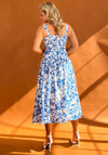 Girl In Mind Billie Floral Top & Skirt Set, White & Blue