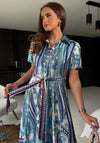 Girl in Mind Aurora Paisley Print Shirt Dress, Blue Multi