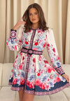 Girl in Mind Brady Floral Shirt Dress, Cream Multi