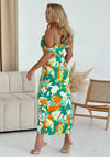 Girl In Mind Camila Wrap Over Maxi Dress, Orange & Green