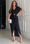 Girl In Mind Aurora Buckle Detail Maxi Dress, Black