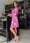 Girl In Mind Tammy Print Skater Mini Dress, Pink