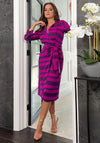 Girl In Mind Nala Midi Wrap Dress, Purple