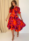 Girl in Mind Holland Floral Shirt Dress, Orange and Pink