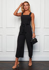 Girl In Mind Tara Square Neck Culotte Jumpsuit, Black